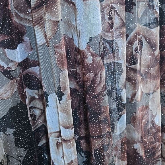 Lovely Grace Y2K Babydoll Maxi Dress XL Forest Fairy Whimsigoth Mesh Glitter - Picture 13 of 16